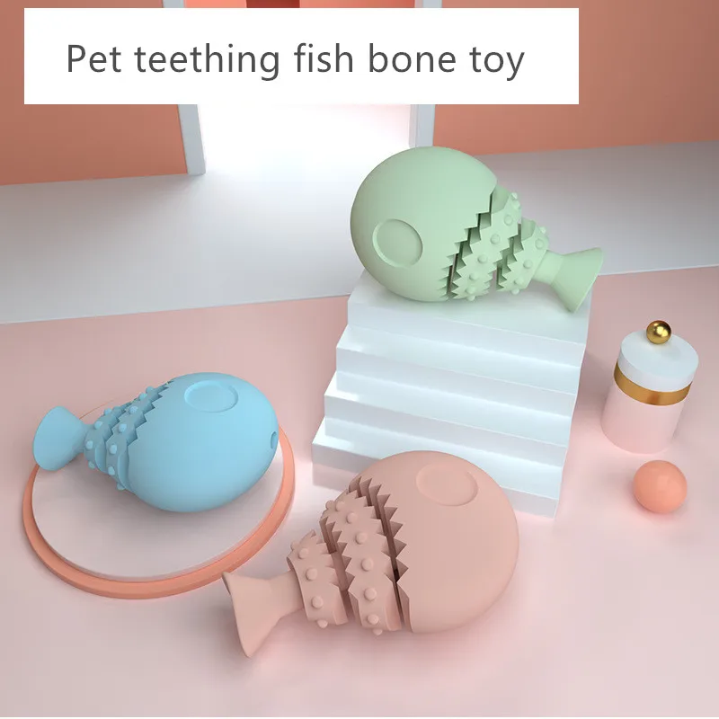 

Новинка, жевательная игрушка для собак, игрушка для еды, мультяшная Жевательная зубная щетка в форме рыбьей кости для собак, молярная палочк...