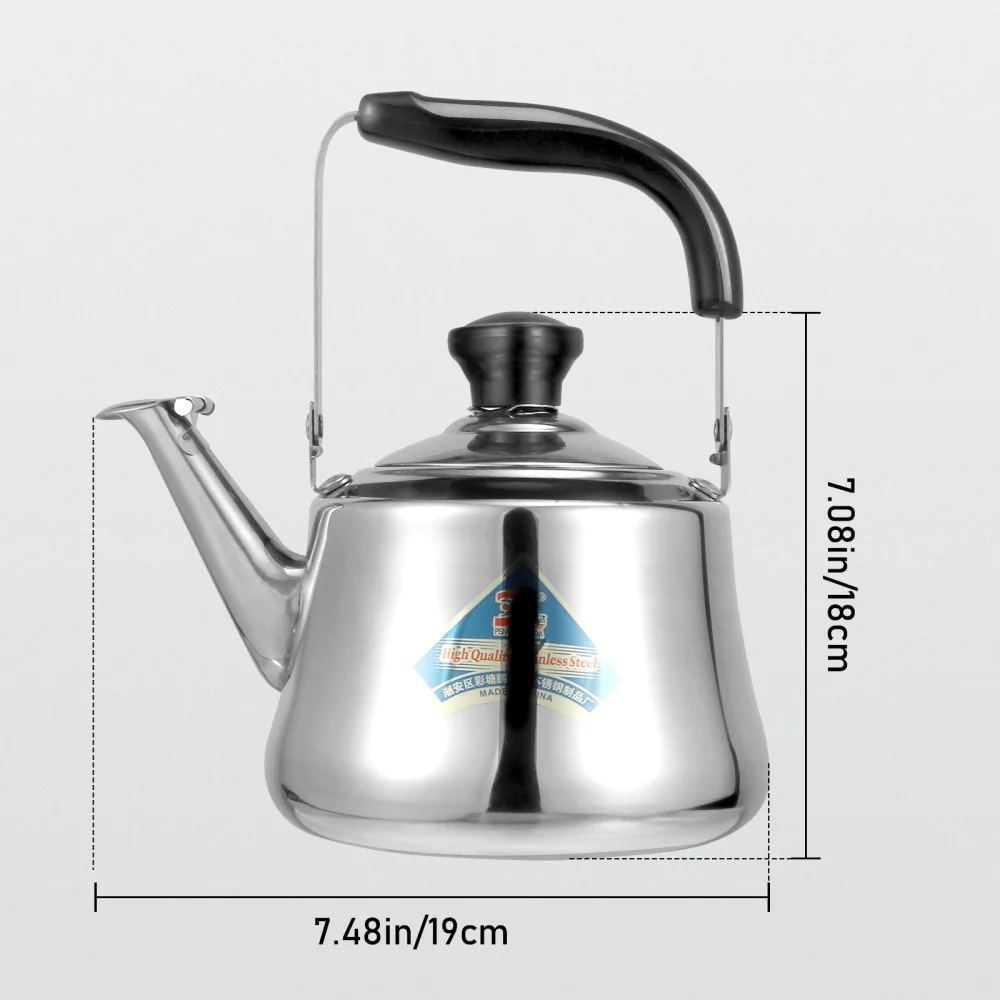 

1pc Teakettle Stainless Steel Heating Water Kettle Whistle Kettle with Filter