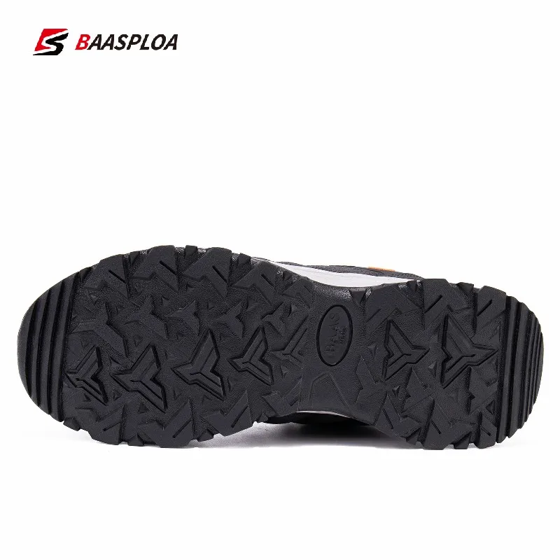 Baasploa 2022 New Men Walking Shoes Non-slip Wear-resistant Casual Shoes Outdoor Fashion Waterproof Wrinkle-free Sneakers Warm