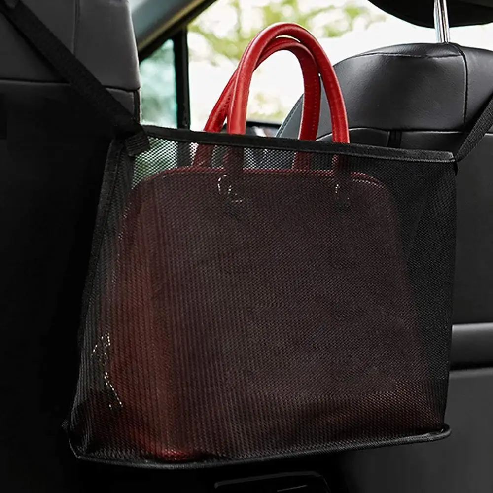 Сетчатый Карманный держатель для сумки на спинку сиденья автомобиля сетчатый