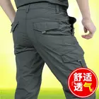 Быстросохнущие мужские брюки, свободные широкие комбинезоны с несколькими карманами, Модные дышащие повседневные брюки для альпинизма, Мужская одежда, лето 2021