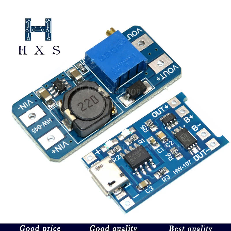 Micro USB 5V 1A 18650 TP4056 фотозарядная плата с защитой + MT3608 2А | Обустройство дома