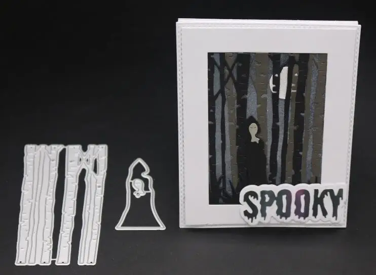 5.6X10.3CM 3.2X6.2CM YINISE PUNCHES PINE Tree Metal Cutting Dies For Scrapbooking Stencils DIY Album Cards Decoration Embossing Folder Die Cuts Tools - Цвет: 5.6X10.3CM 3.2X6.2CM