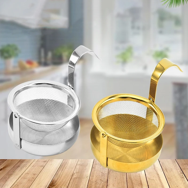 

Kitchen Gadgets Reusable Spice Loose Tea Leaf Herbal Tool Tea Strainer Hanging Tea Infuser Stainless Steel
