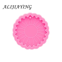 shiny silicone sun flower keychain mold resin crafting mold silicone mold for epoxy mold resin craft dy0761