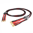 Кабель Piar HI-End Western Electric Speaker, кабель HI-Fi для аудиофилов с золотым бананомY-образным штекером