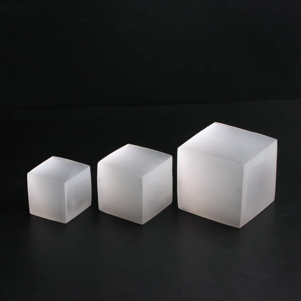 1 шт. натуральный белый селенит квадратный кварцевый кристалл куб камень