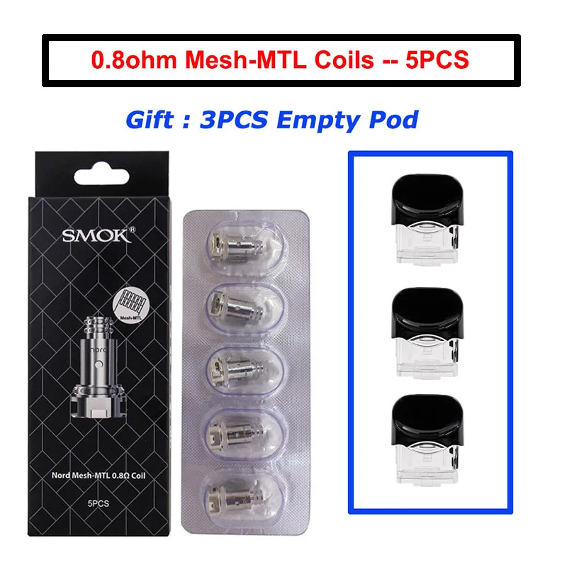 SMOK Nord Pod 0.6ohm 0,8 oohm Nord Mesh MTL 1.4ohm керамическая Обычная Катушка Замена для Nord KIT электронная сигарета ядро