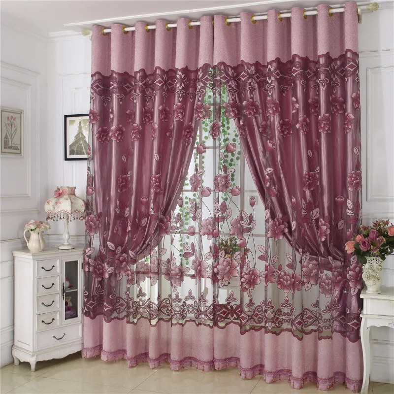 Шторы затемняющие в европейском стиле современные высококлассные резные цветы