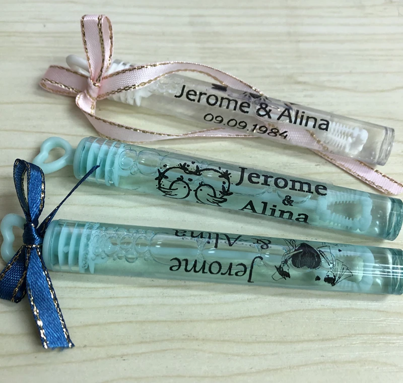 100 шт. прозрачные этикетки персонализированные свадебные наклейки Пузырьковые