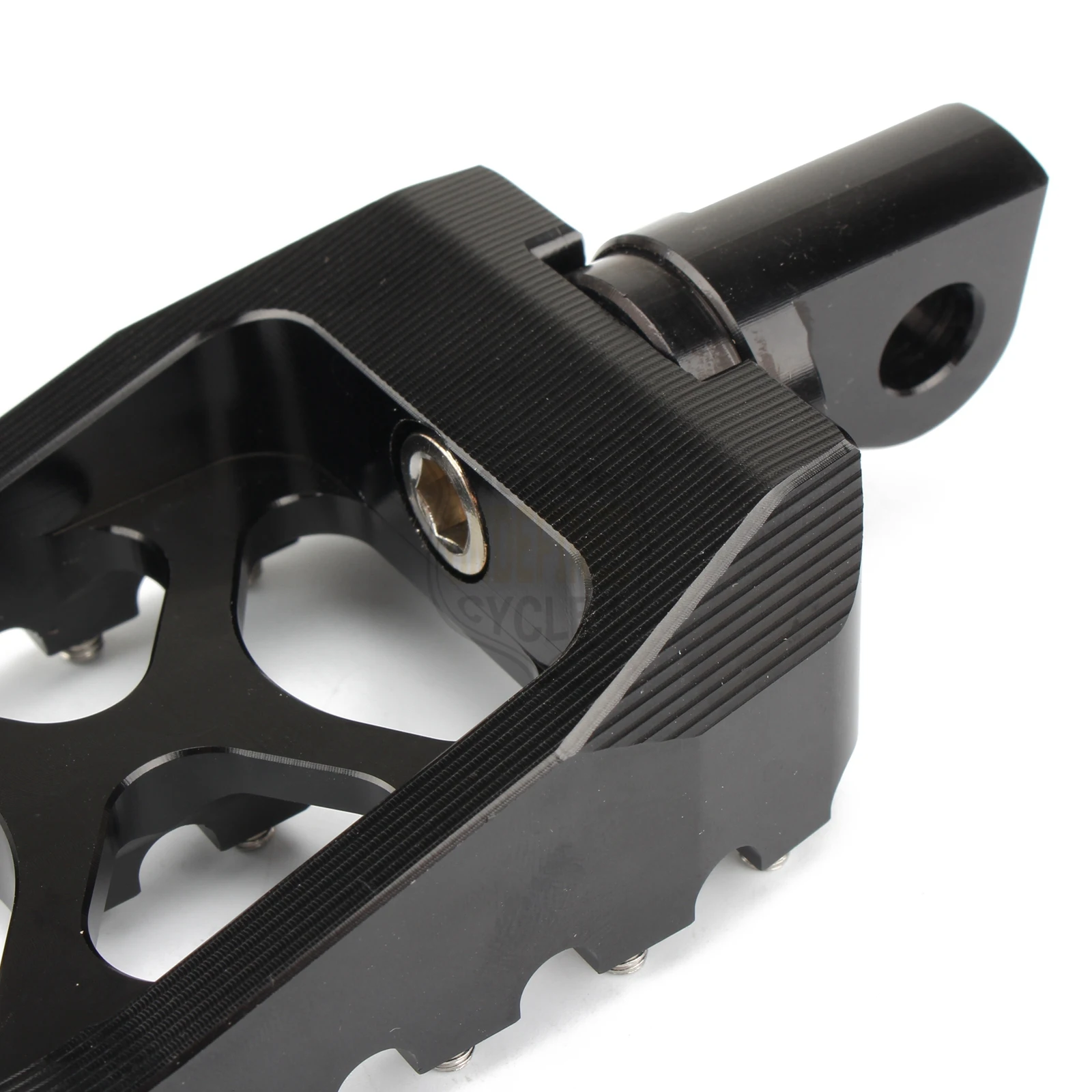 MX Foot Pegs Motorcycle Wide Fat Footpegs Bobber 360 Roating Footrests For Harley Dyna Fatboy Sportster Iron 883 Street Bob