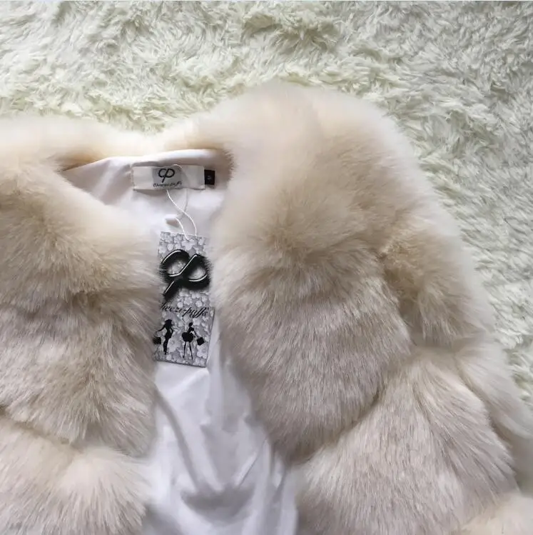 CP42 Beige CP искусственный мех Заводская шуба из искусственного лисьего меха женская зимняя мода искусственный мех с капюшоном пальто женское искусственный Лисий жакет из меха CP42 - Цвет: CP42 Beige