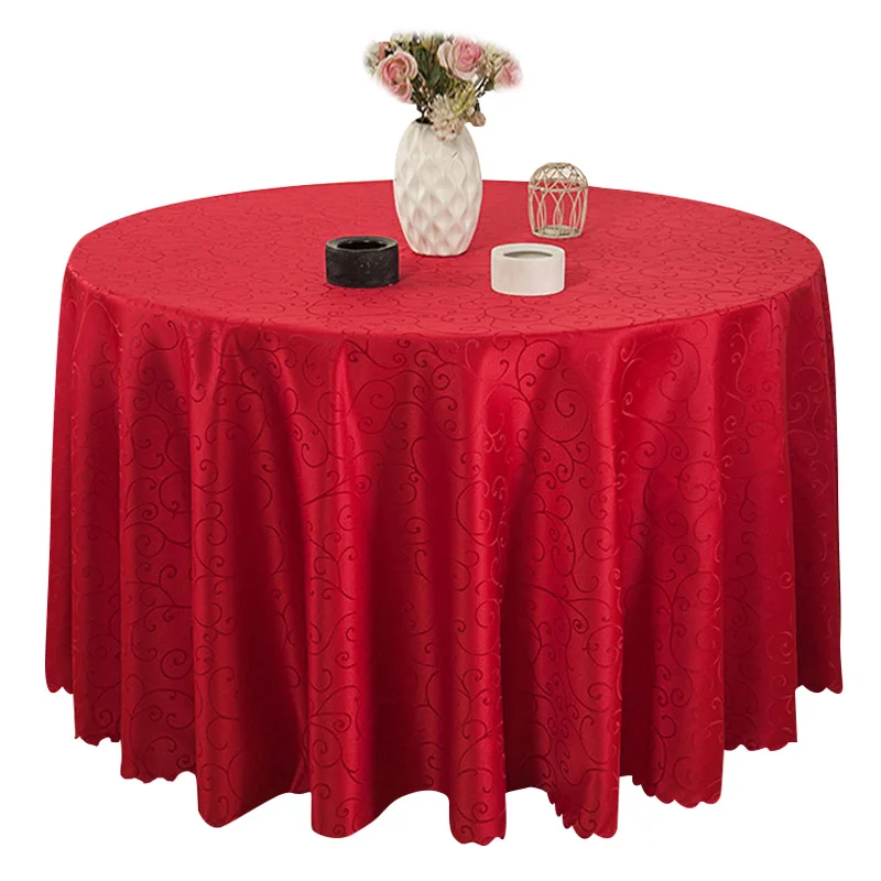 

Hot Sale Quality Restaurant Hotel Jacquard Polyester Table Cloth