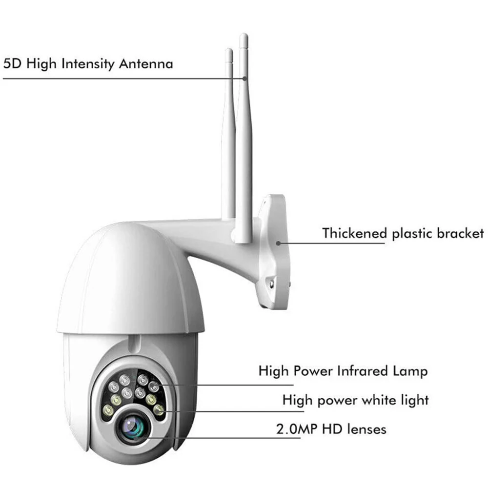 IP камера купольная 2 МП PTZ 1080P водонепроницаемая|Камеры видеонаблюдения| |