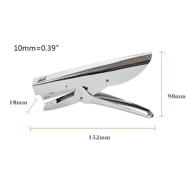 

Handheld Metal Stapler with Staples Heavy Duty Paper Plier Stapler Binding Machine School Office Supply Student Stationery HCCY