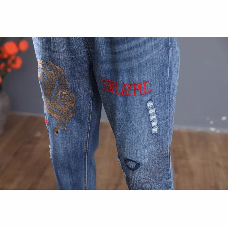 Max LuLu 2020 летние корейские модные стильные женские рваные джинсовые брюки