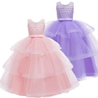 Для маленьких девочек платье 2021 Новый двух до семи лет; Детское платье принцессы для подростков; Костюмы для девочек; Туфли для подиума Вечернее Платье Vestidos Формальное От 5 до 14 лет