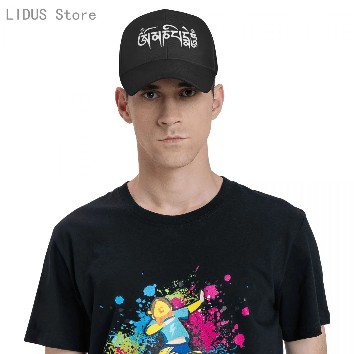 

Fashion hats Fashion Hat Om Mani Padme Hum Printing baseball cap Men and women Summer Caps New Youth sun hat