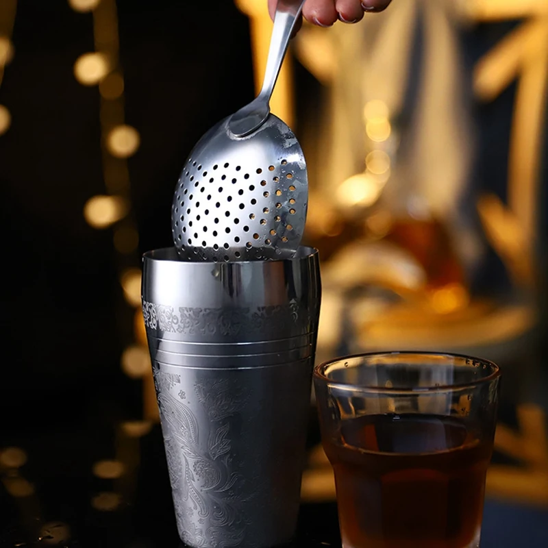 

Special Ice Filter for Mixing Cup Round Porous Filter Ice Scoop Stainless Steel Ice Strainer Mixed Drink Bar Tools