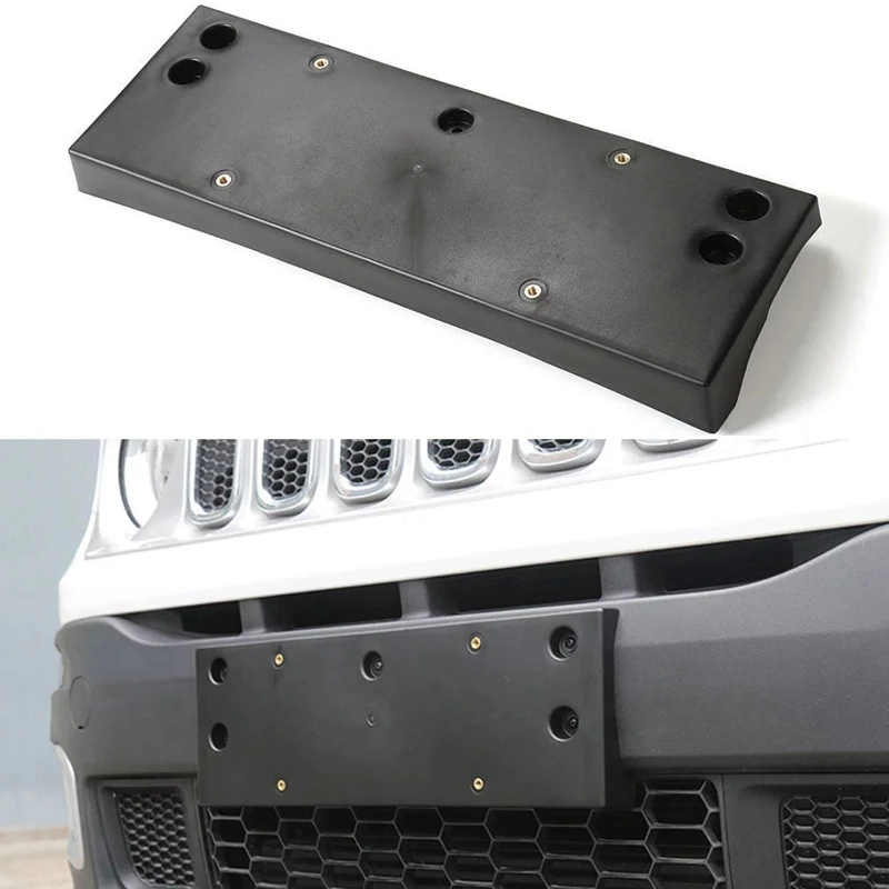 

Car Front Bumper 4WD License Plate Bracket Holder Cover for Jeep Renegade 2015-2017 Front License Plate Frame Base