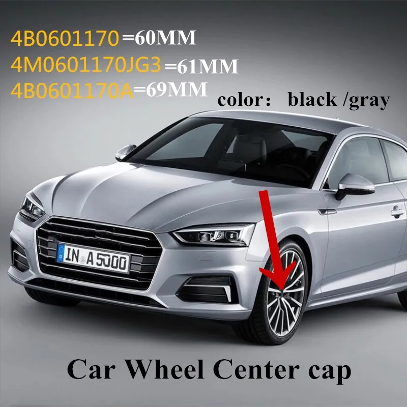 4 шт. колпачки на ступицы колеса 60 мм 69 4M0601170 4B0601170 4B0601170A для A3 A4 A6 A8 Q3 Q5L S4 S6 S8 RS |