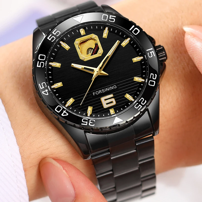 Часы наручные Relojes Hombre FORSINING Мужские механические брендовые Роскошные деловые с