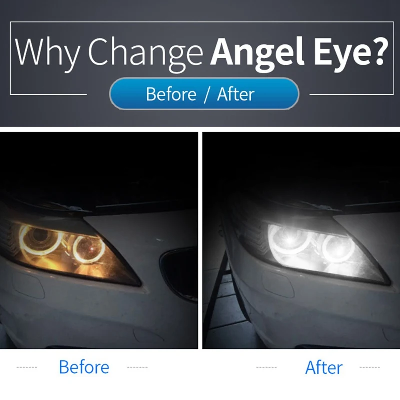 

2pcs H8 120w LED Angel Eyes Headlight Led Marker Lights Canbus for BMW X5 E70 E71 E90 E91 E92 M3 E89 E82 E87 Auto Head Lamp 12V