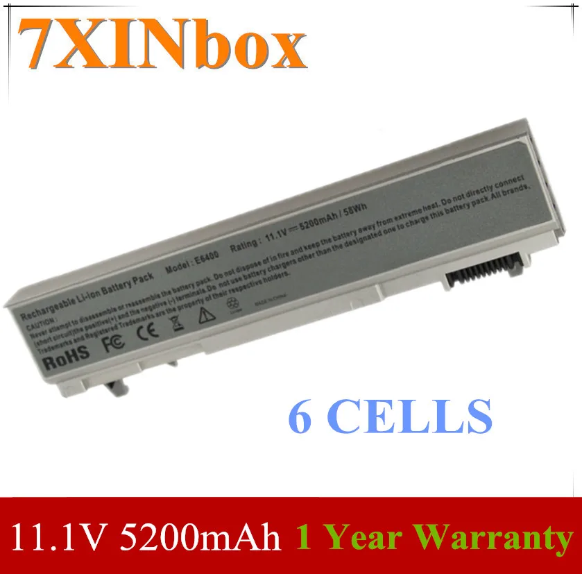 

7XINbox Battery PT434 For Dell Latitude E6400 ATG E6410 E6500 E6510 M2400 M4400 M4400 PT434 PT435 PT437 KY265 KY268 FU272 FU274