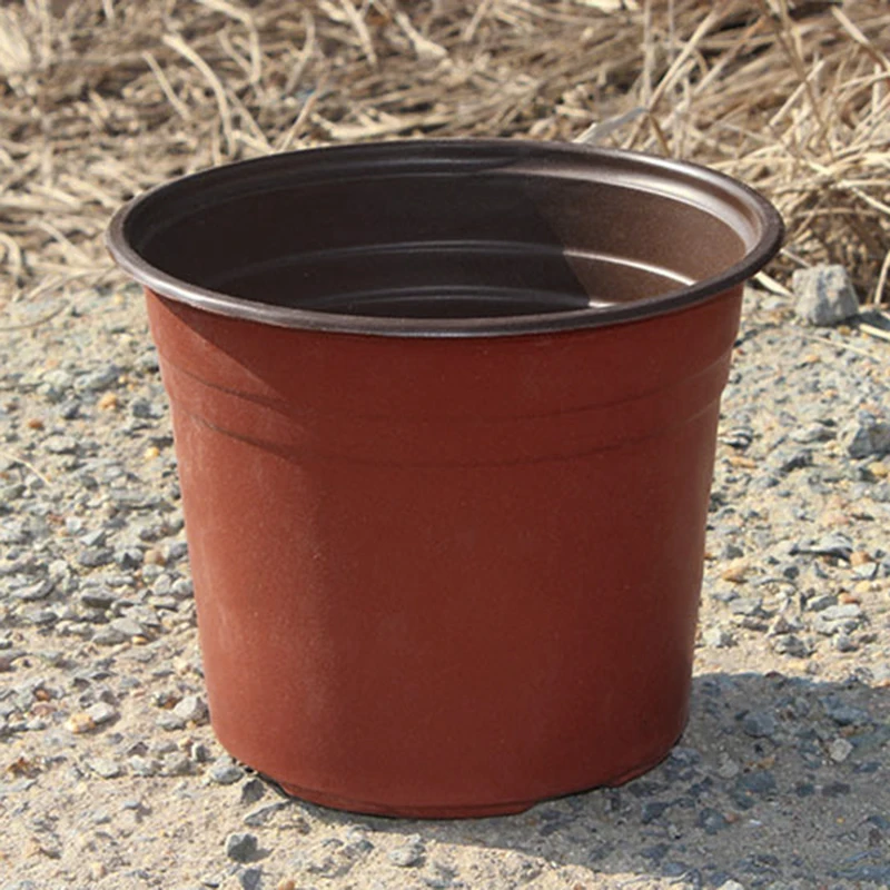 100Pcs Flower Pot Plastic Seedlings Planting Nursery Planter Pots Garden Durable 