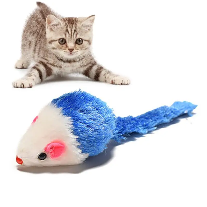 Kapmore 1pc Cat Toy Creative Funny Fake Rabbit Fur Mini Pet Chase Mouse Shape Toys Supplies Favors Random Color | Дом и сад