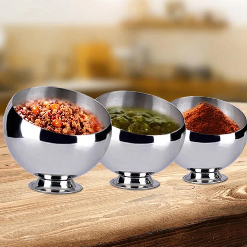 Горячая Новинка Нержавеющая сталь Ресторан приправа чаша косой рот инновации Ktv