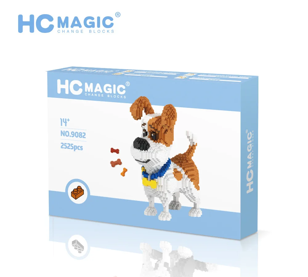 Мини конструктор HC 9082 Max кубики для домашних животных секретная жизнь Хаски Джек