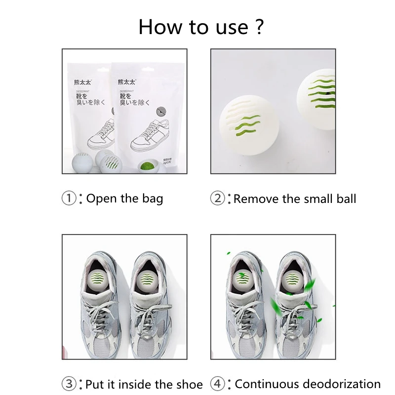 

6/10 Pcs Deodorizer And Freshener Balls For Shoes Tea Fragrance Essential Foot Care Accessory Everyday Footwear Scent Fresh Ball