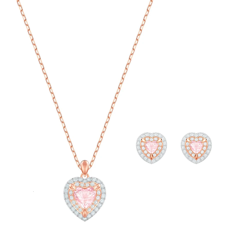 2019 Elegant Mini Latest Of Pink Women's Wedding Fashion Bridal Jewelry Jewellery Sets For Women | Украшения и аксессуары