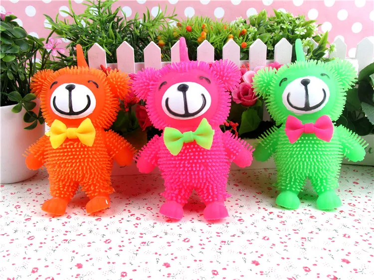 

Luminous Toy Bear Out The Ball Tie Bear Hot Flash Toys Children Gifts 2021