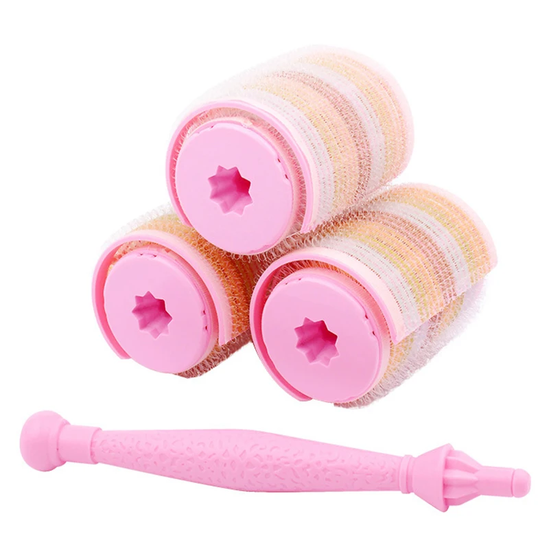 

3Pcs Hair Curler Grip Cling Rollers Salon Air Fringe DIY Bang Hairstyle Easy To Use Portable