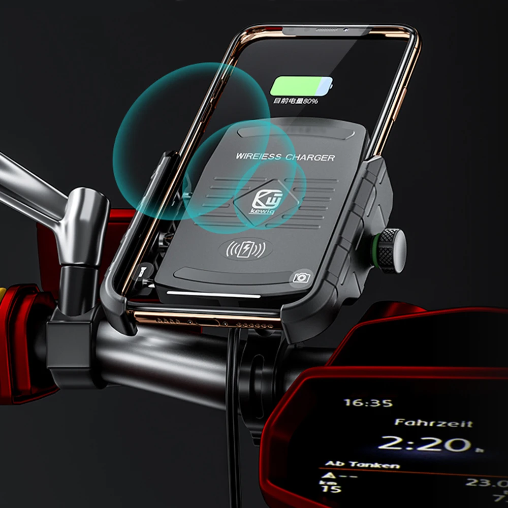 motorcycle holder with wireless charge motorbike qc3 0 fast charg cell phone wireless holder handlebar mount stand gps holder free global shipping