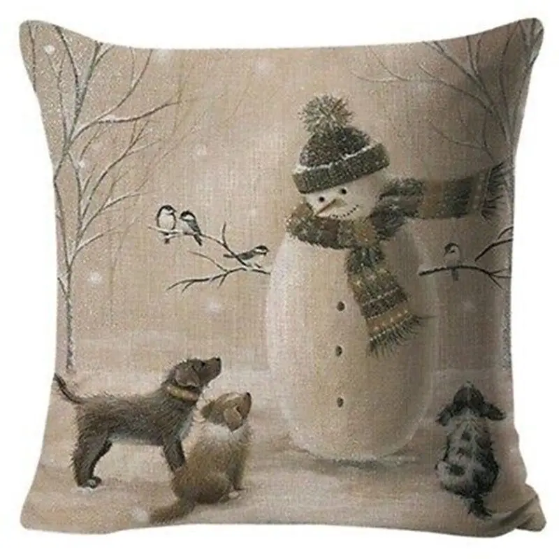 Наволочки с рождественским оленем домашние подарки для кровати собака кролик