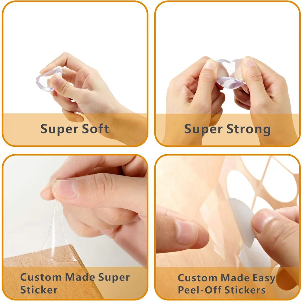 

12pcs Child Baby Safety Silicone Protector Table Corner Edge Protection Cover Children Anticollision Edge Guards Guards Cover