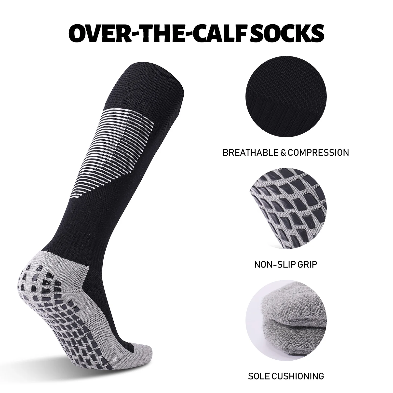 Подушка футбольные носки выше икры Нескользящая ручка для футбола лыжный