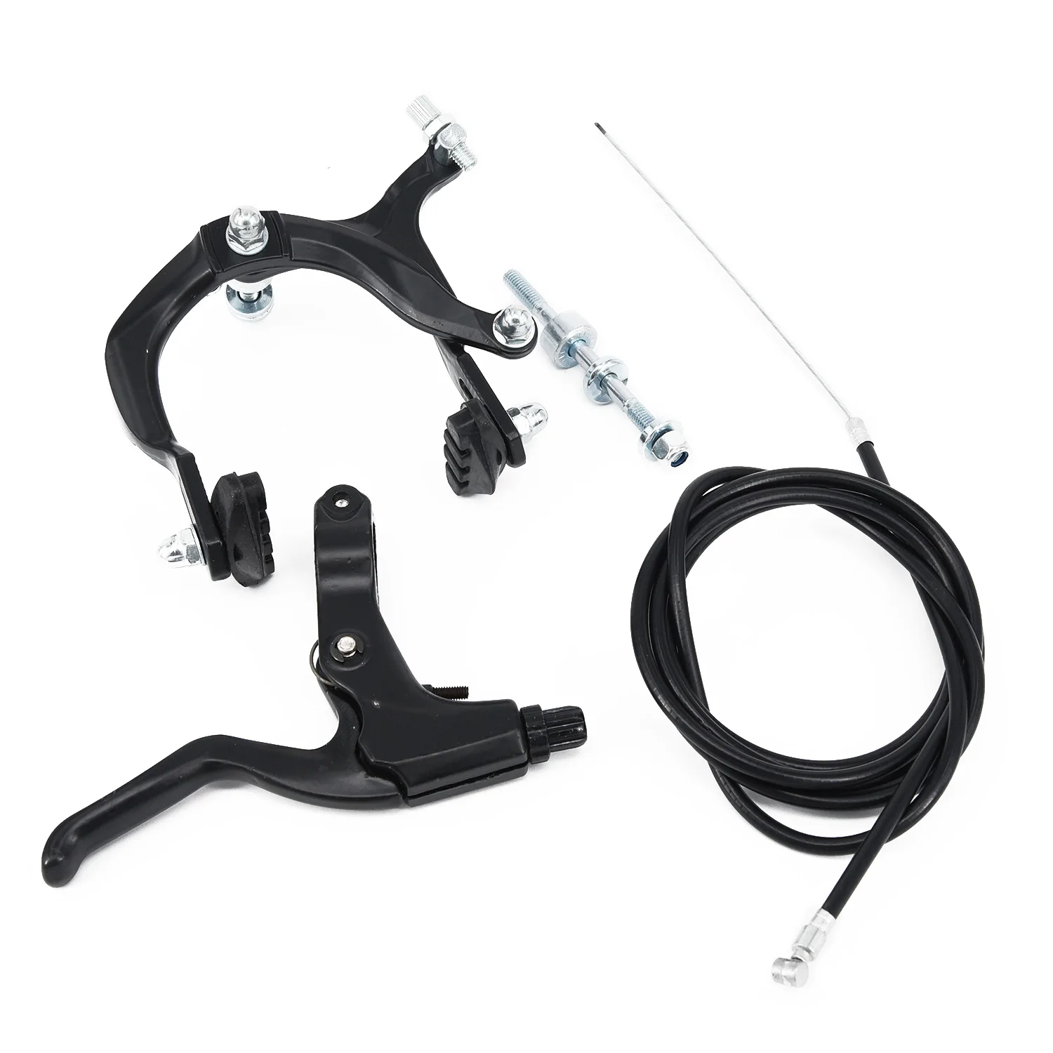 

Bicycle Side Pull Caliper Brake System Set Fit Bike Front Or Rear W/Handle Cable