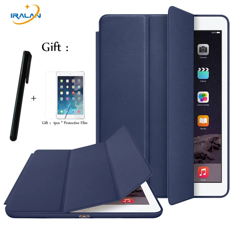 Горячая из искусственной кожи официальный 1:1 чехол для Apple Ipad mini 1 2 3 PC задняя крышка светильник Смарт Обложка для IPad mini 123 7,9 дюймов+ пленка+ стилус