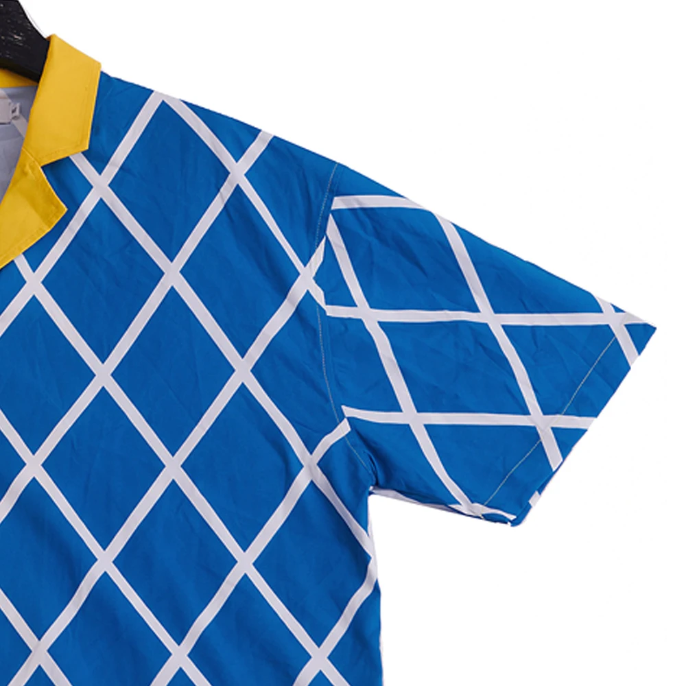 

Summer Couples Matching Blouses Tops Blue geometirc Anime Hawaiian Shirts For Women's Blouse Men's shirt Wholesale Free Shipping