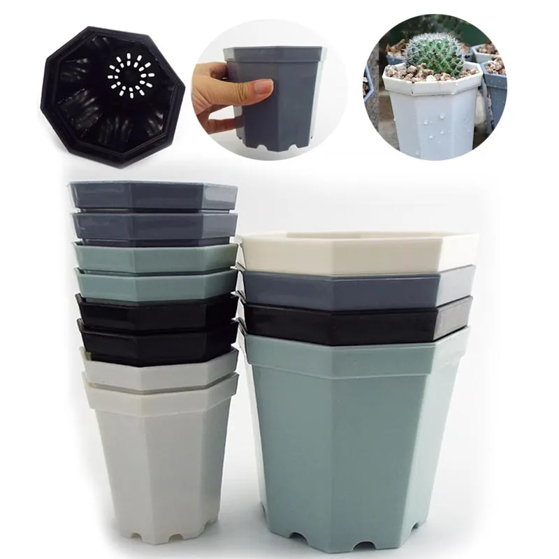 

10pcs Plastic Square Plant Flower Pot Home Garden Planter Tools Plant Pots Gardening Nursery Pots for Herb Succulents