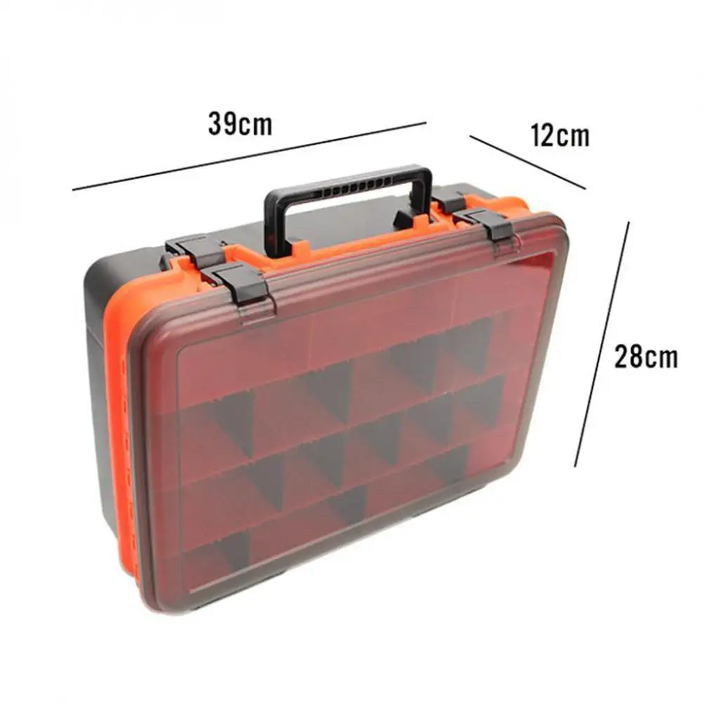 Fishing Tackle Boxes Two-Layer Thicken Plastic Gear Storage Cover Reel Line Lure Tool Box Large Capacity | Спорт и развлечения