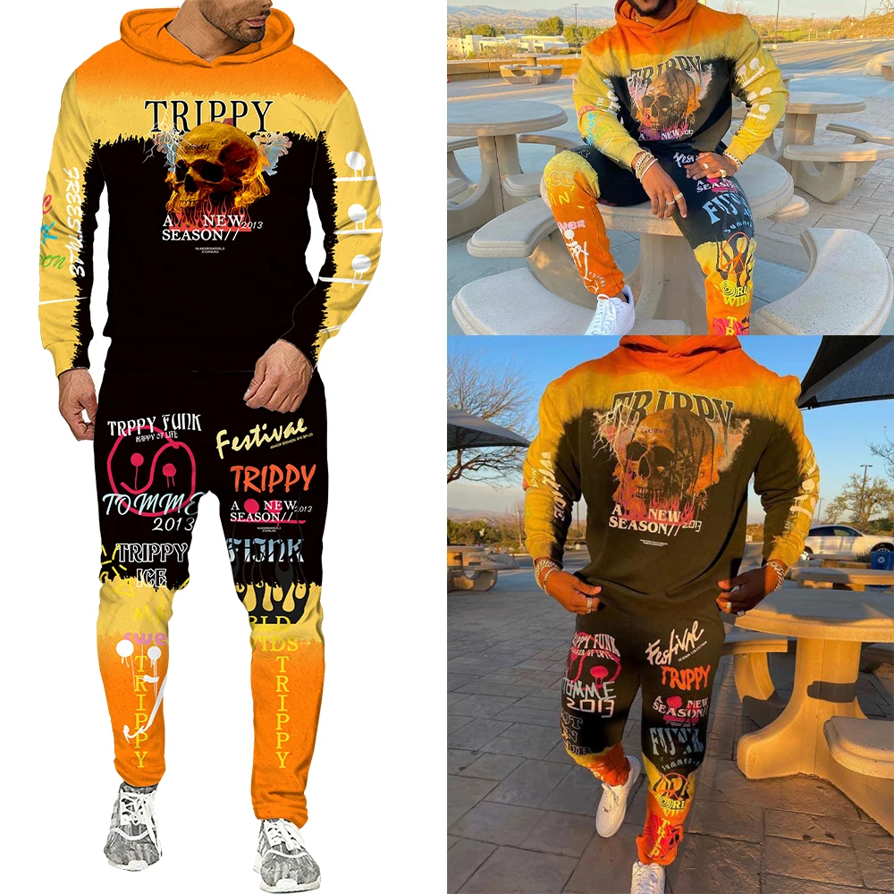 

SKULL TOUR All Print Autumn Winter Hoodie Man Instagram Style Long Sleeves Streetwear Pullover Sweatshirt Casual 3D Tracksuits