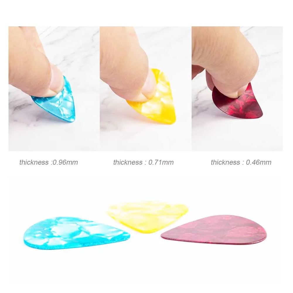 1030 pcs hohe qualität gitarre pick 046mm 071mm 096mm musical instruments akustische plektrum elektrische glatte gitarre zubehör free gl