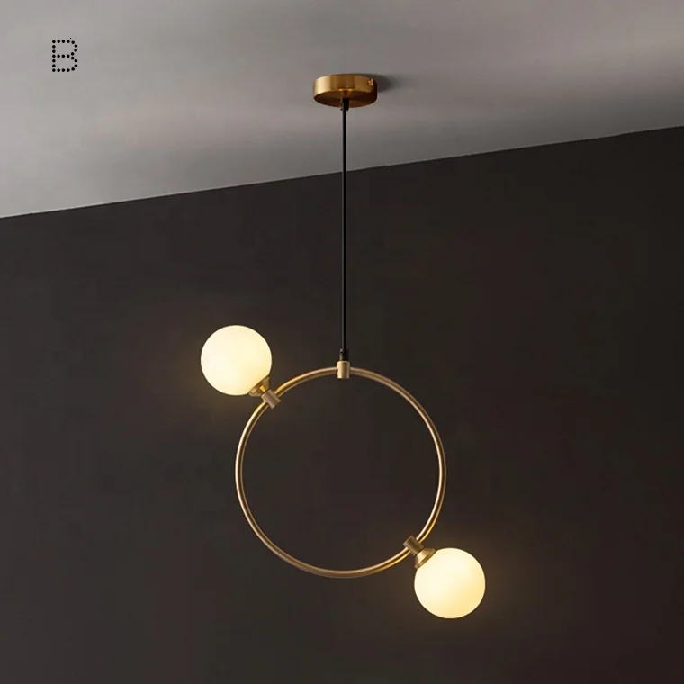 Современная круглая стеклянная Потолочная люстра светодиодный светильник в