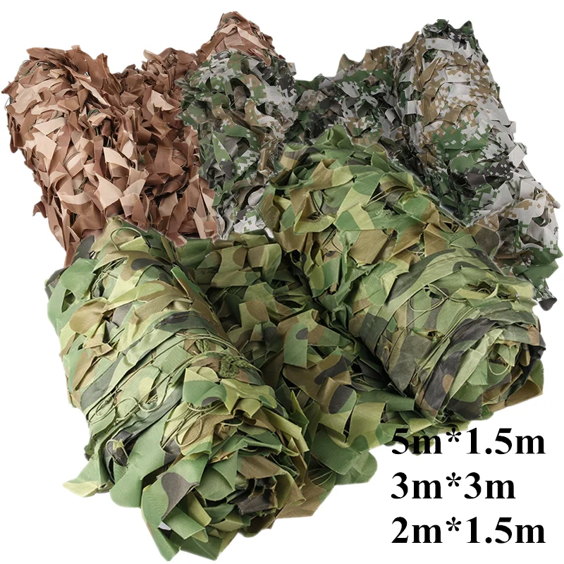 

Woodland Camo Netting Camouflage Net for Camping Military Hunting Shooting Sunscreen Nets Shade Sails
