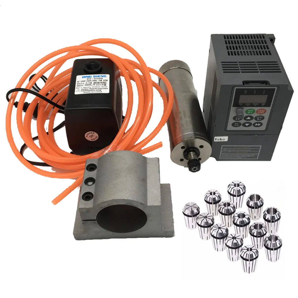 2.2KW 3hp 380v 24000rpm ER20 1 13 мм мотор шпинделя с водяным охлаждением 3PH VFD зажим для насоса